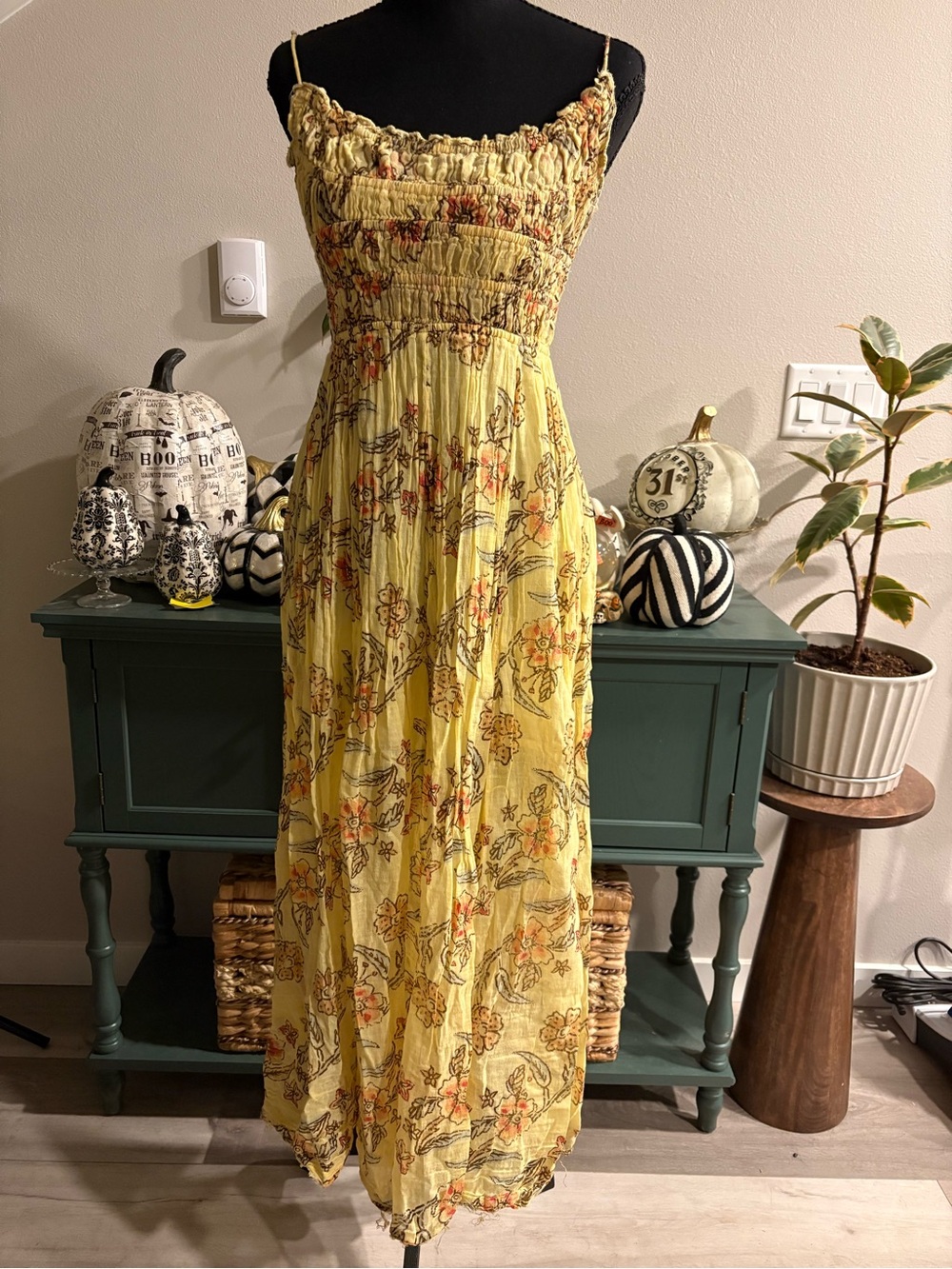 Sunshine Floral Smocked Maxi Dress